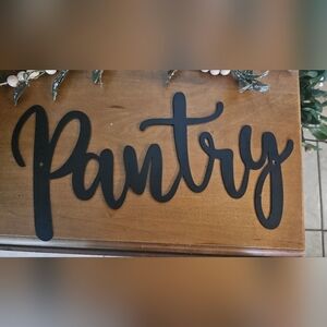 Black Pantry Sign
